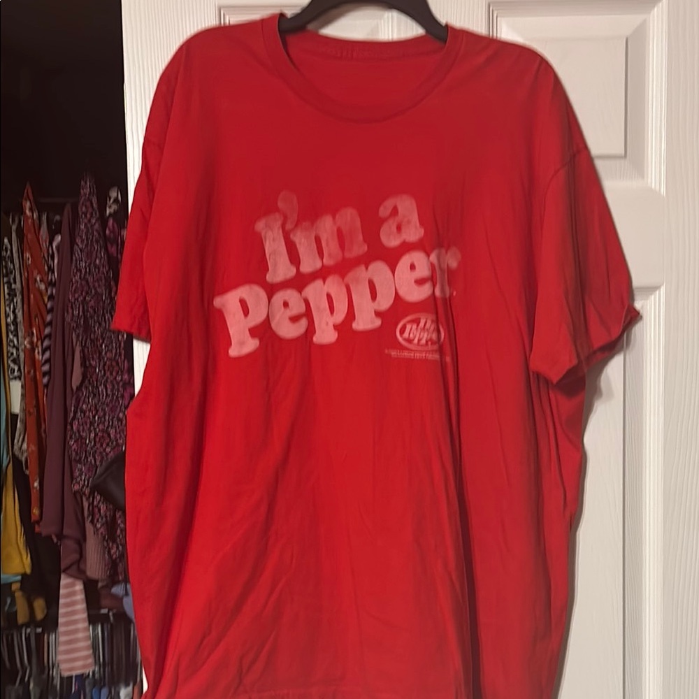 Red Graphic T-Shirt  “I’’m a pepper” size 2XL Dr. Pepper